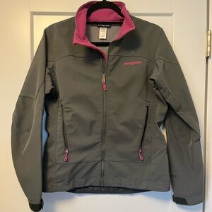 Patagonia Adze Soft Shell Jacket/Coat In Gray & Pink Size S